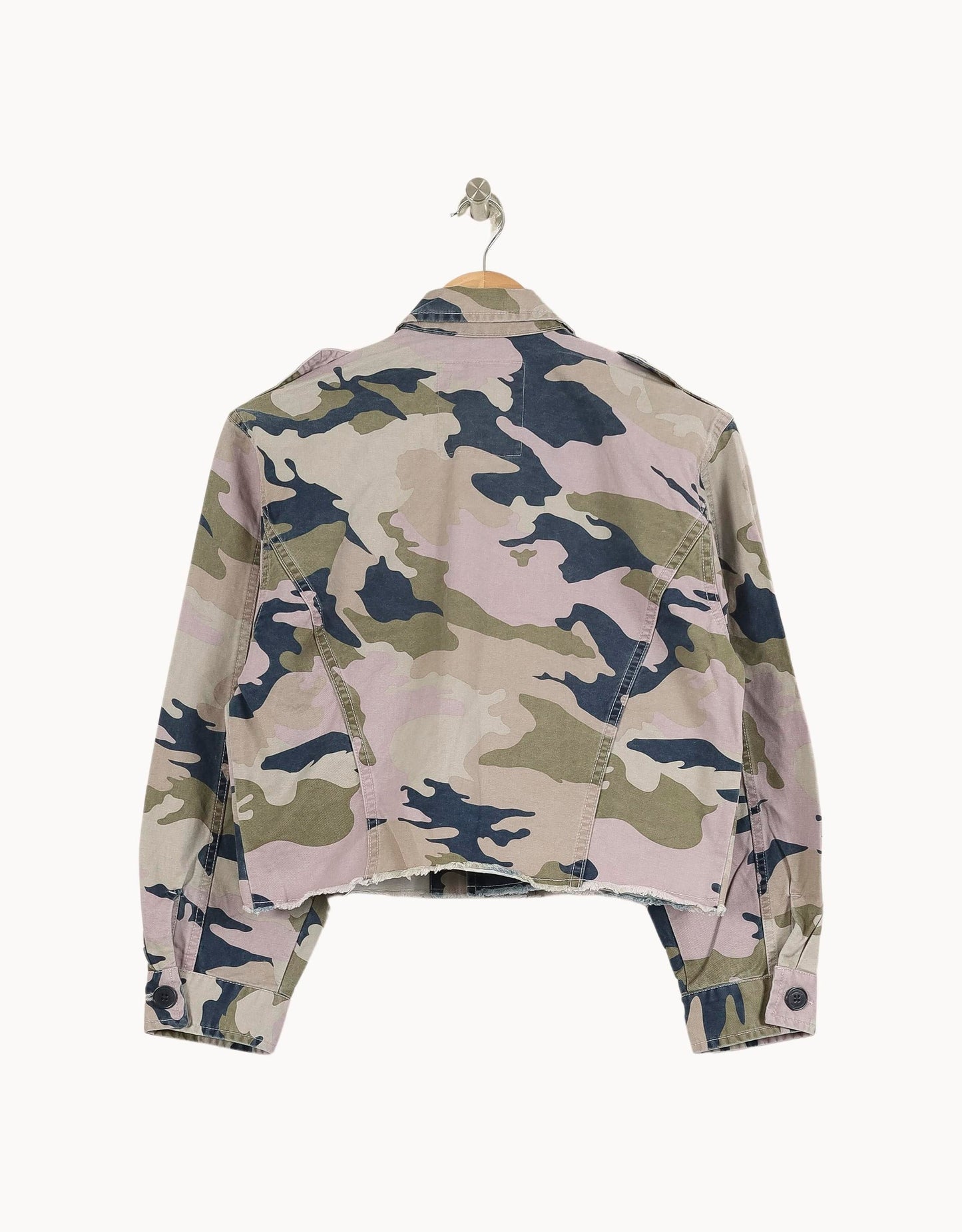 Veste Camouflage Vert et Beige - Taille XS/34