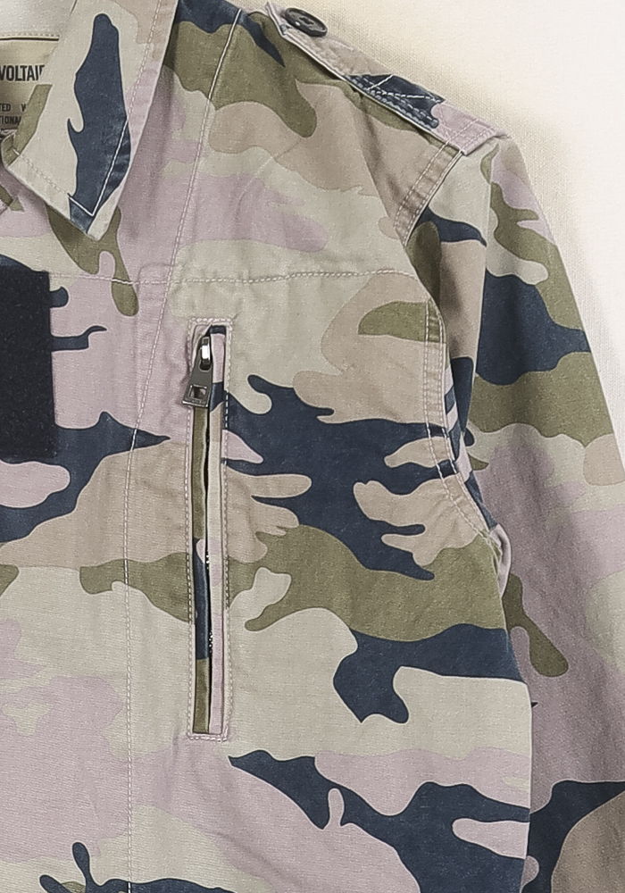Veste Camouflage Vert et Beige - Taille XS/34