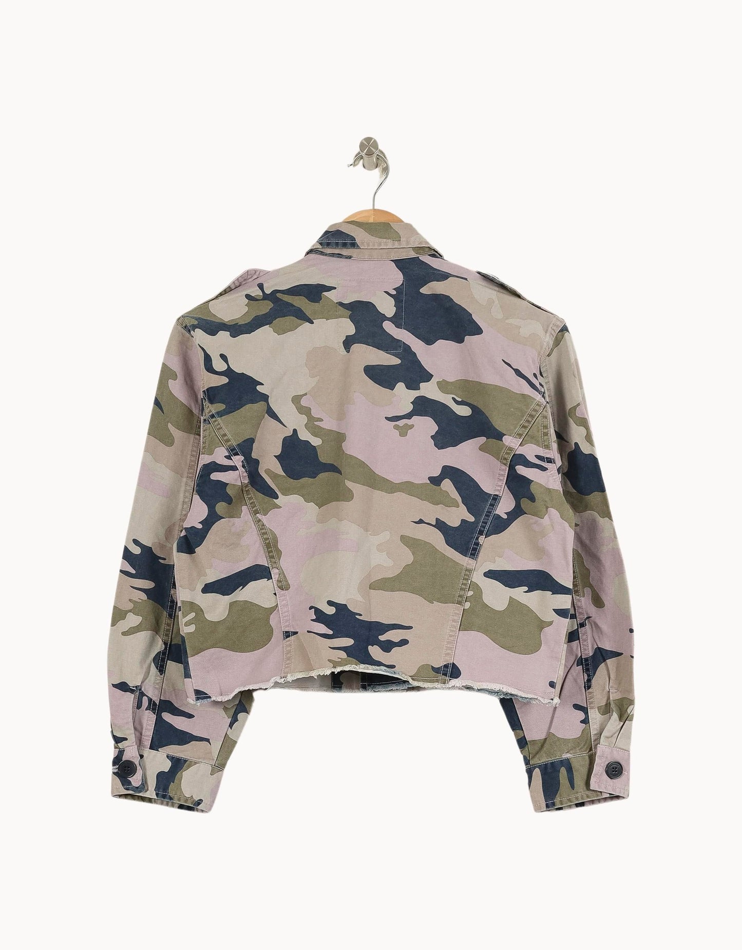 Veste Camouflage Verte et Beige - Taille XS/34