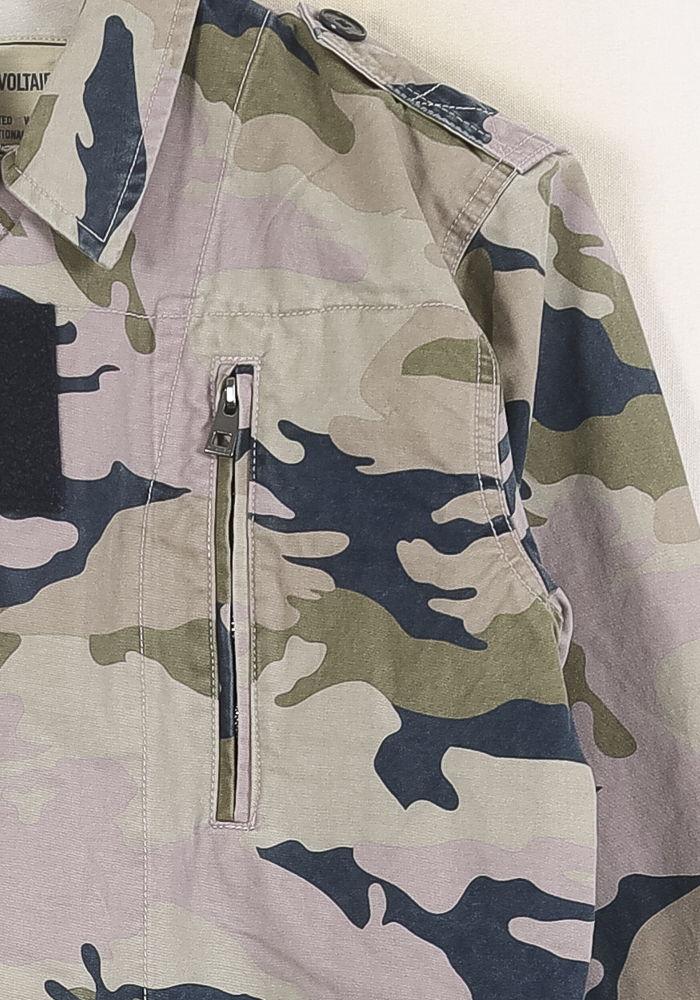 Veste Camouflage Verte Beige et Noire - Taille XS/34