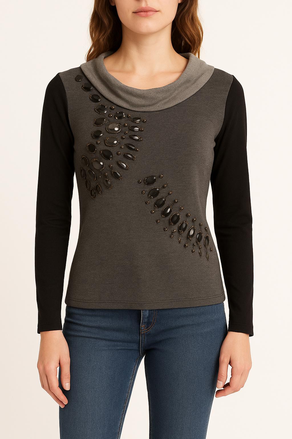 Pull Gris et Noir - Taille S/36