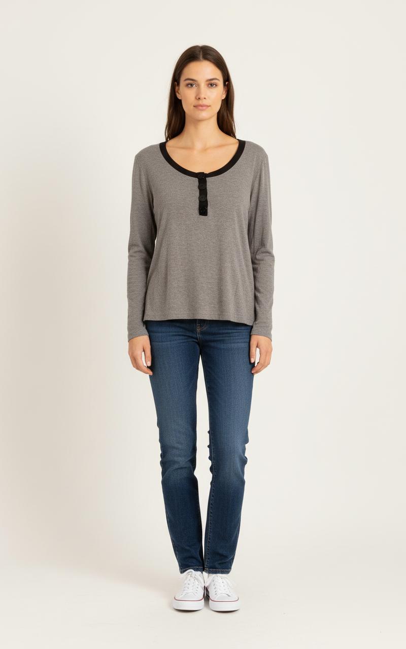 Tee-shirt Gris et Noir - Taille XXL/44