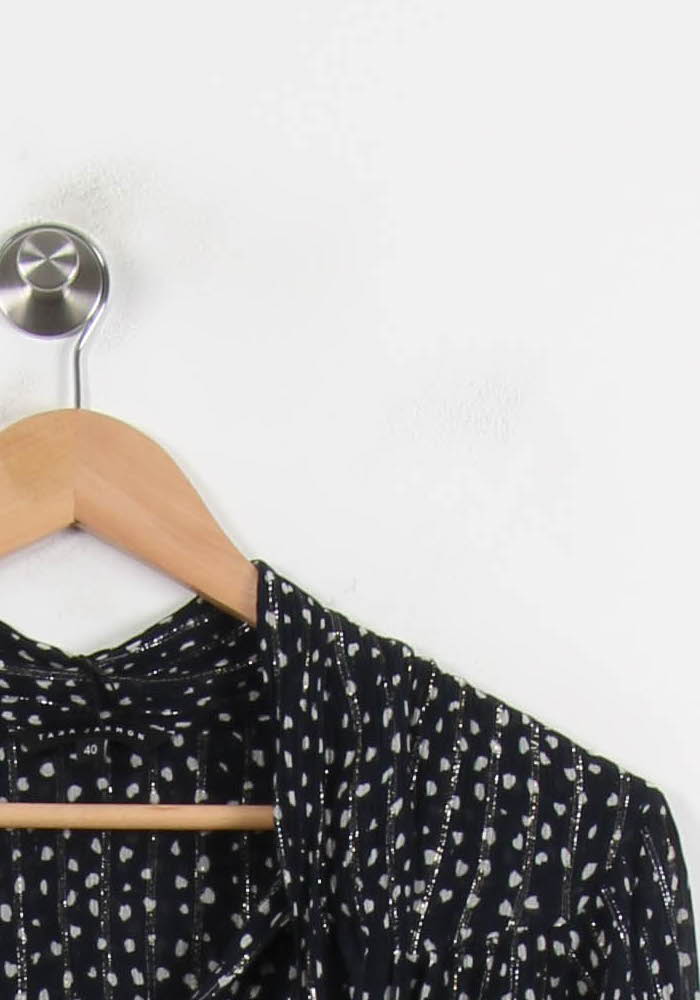 Blouse Noire et Blanche - Taille L/40