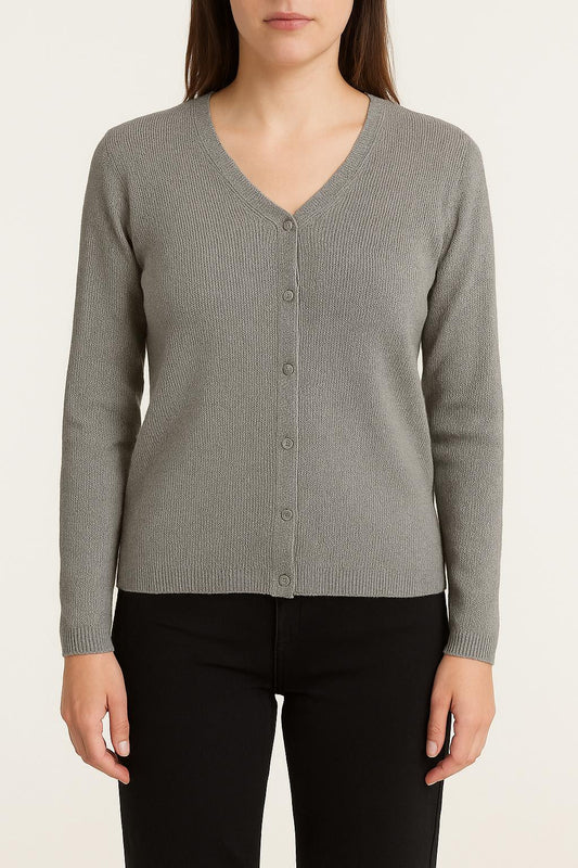 Cardigan Gris - Taille L/40