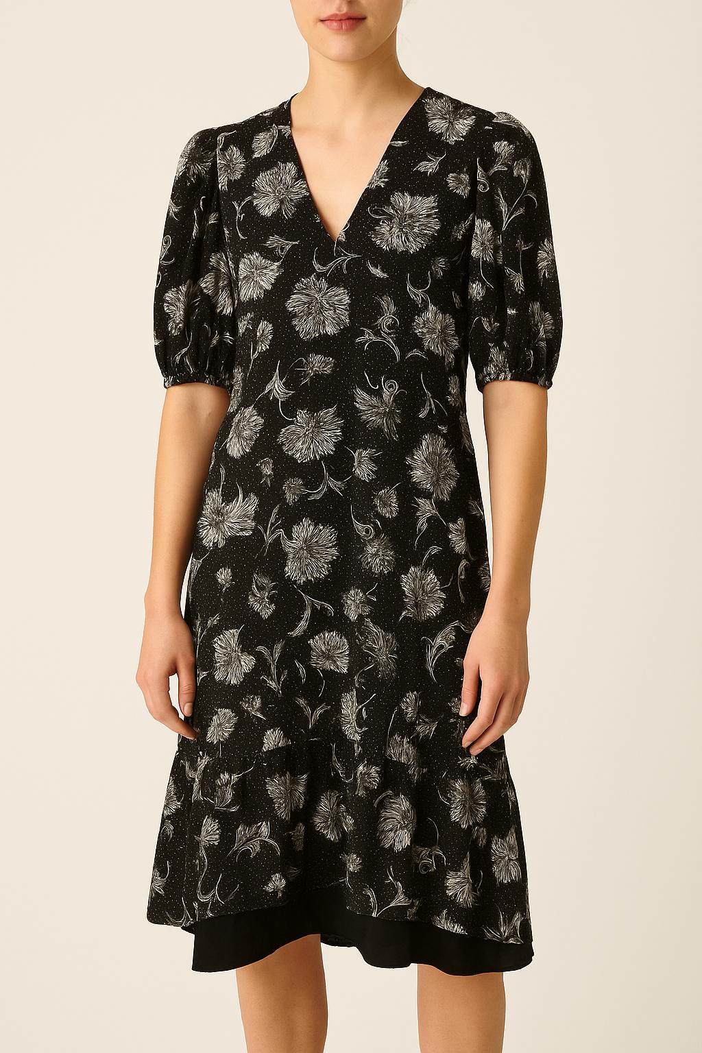 Robe Longue Noire et Blanche - Taille S/36