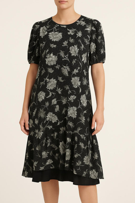 Robe Longue Noire et Blanche - Taille L/40