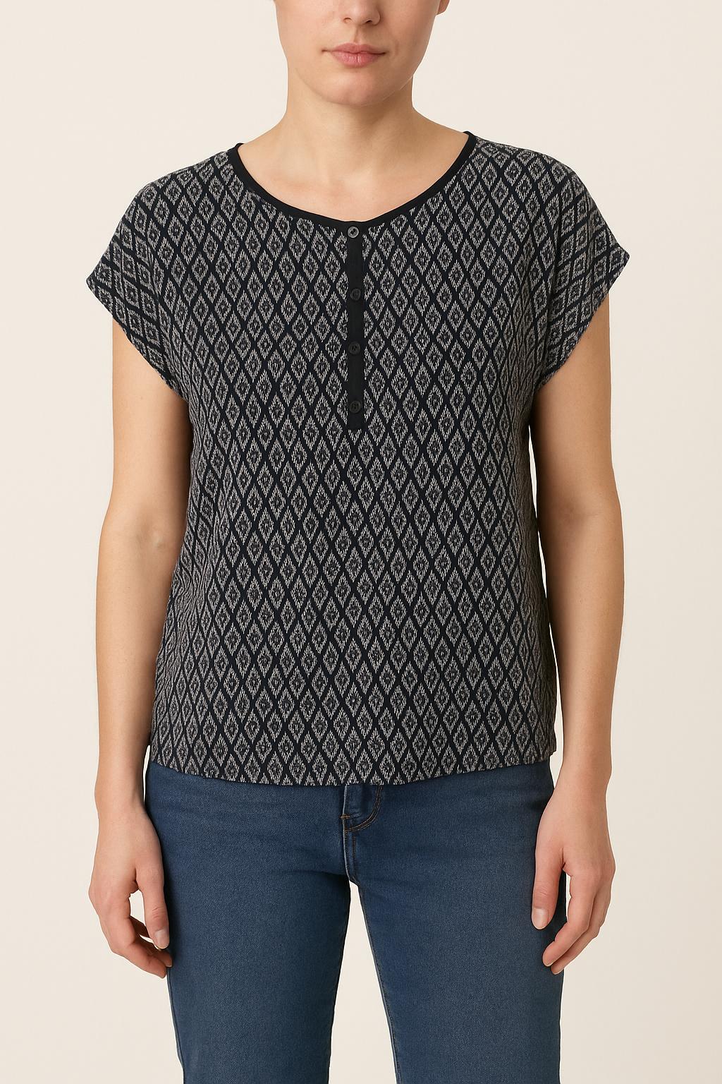 Blouse Bleue et Blanche - Taille M/38