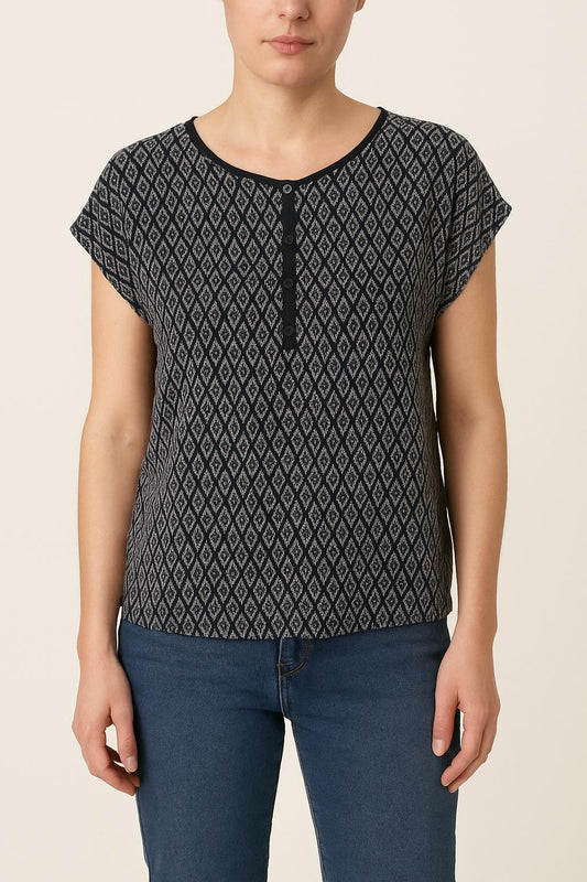 Blouse Bleue et Blanche - Taille M/38