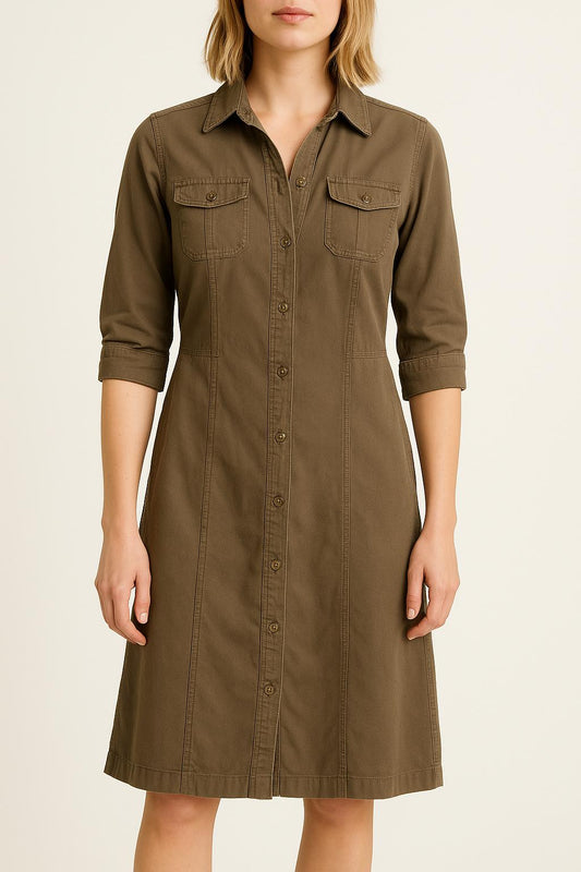 Robe Chemise Kaki - Taille M/38