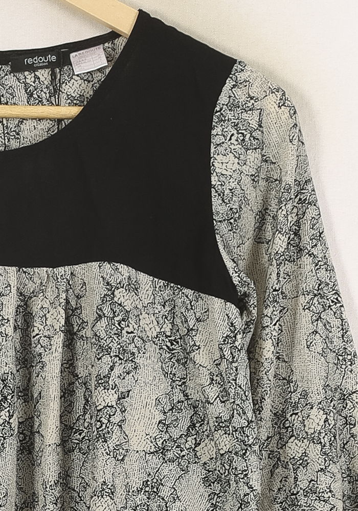 Blouse Grise et Noire - Taille S/36