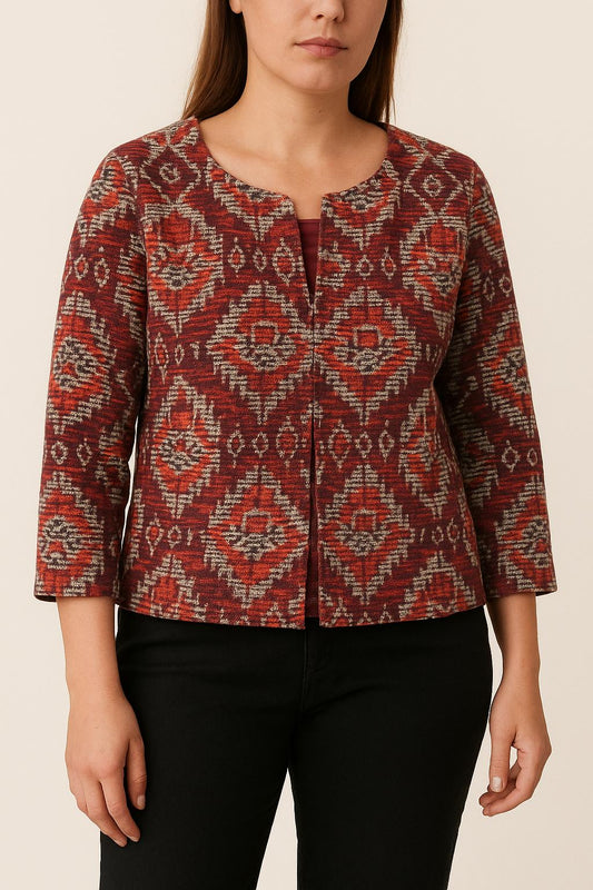 Veste Rouge et Beige - Taille L/40