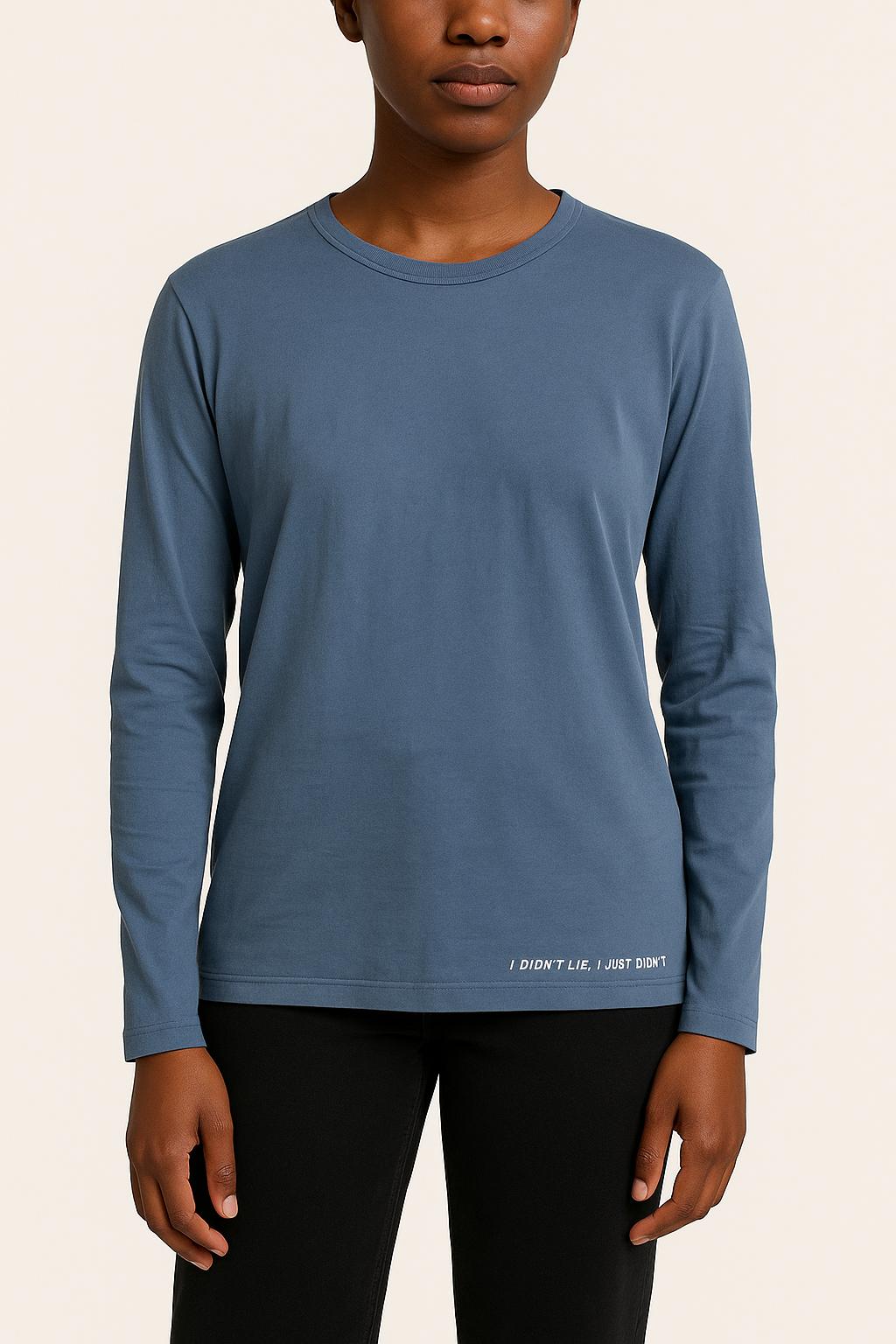 T-shirt Manches Longues Bleu - Taille S/36