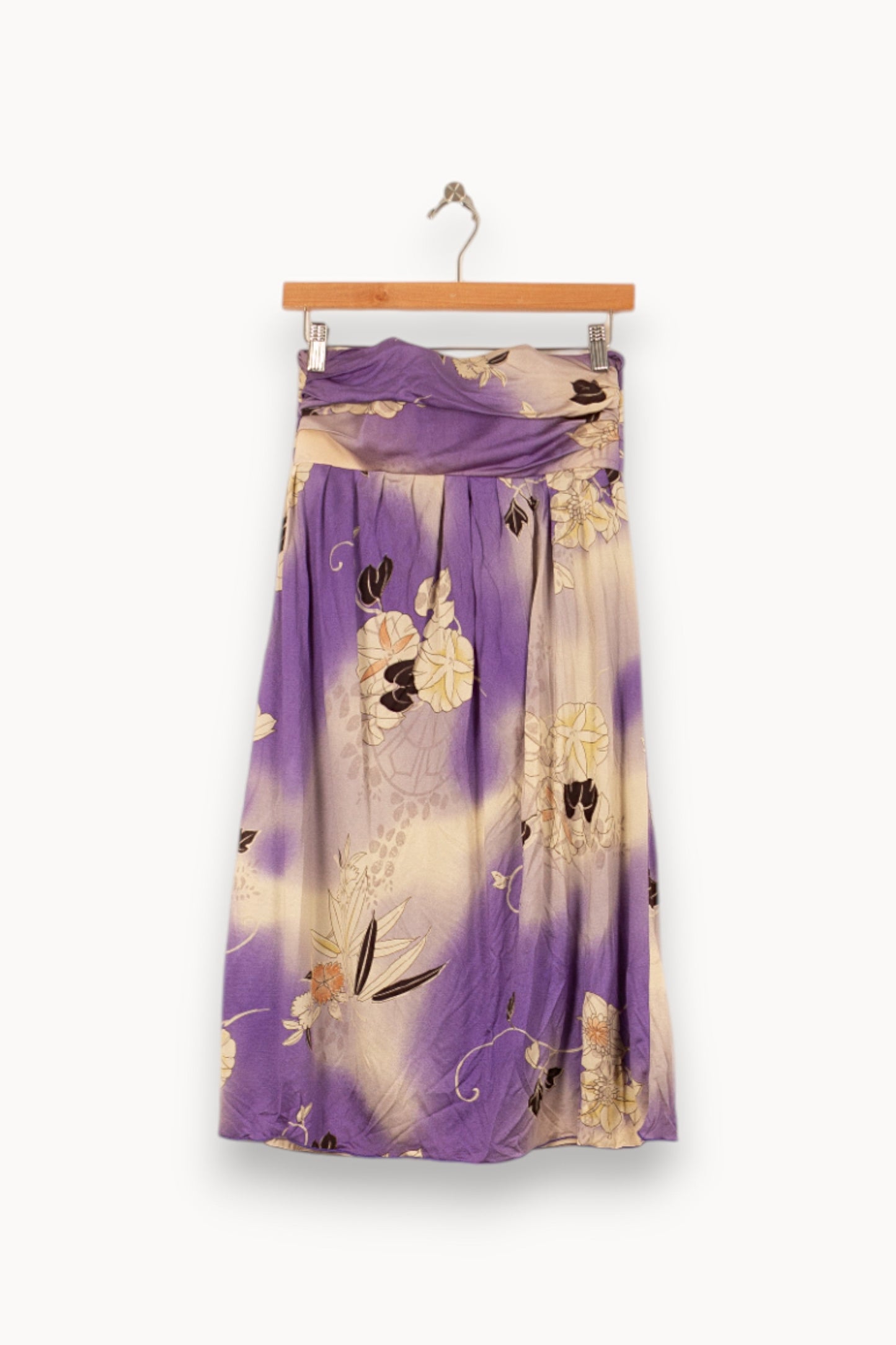 Robe Courte Violette et Beige - Taille XL/42