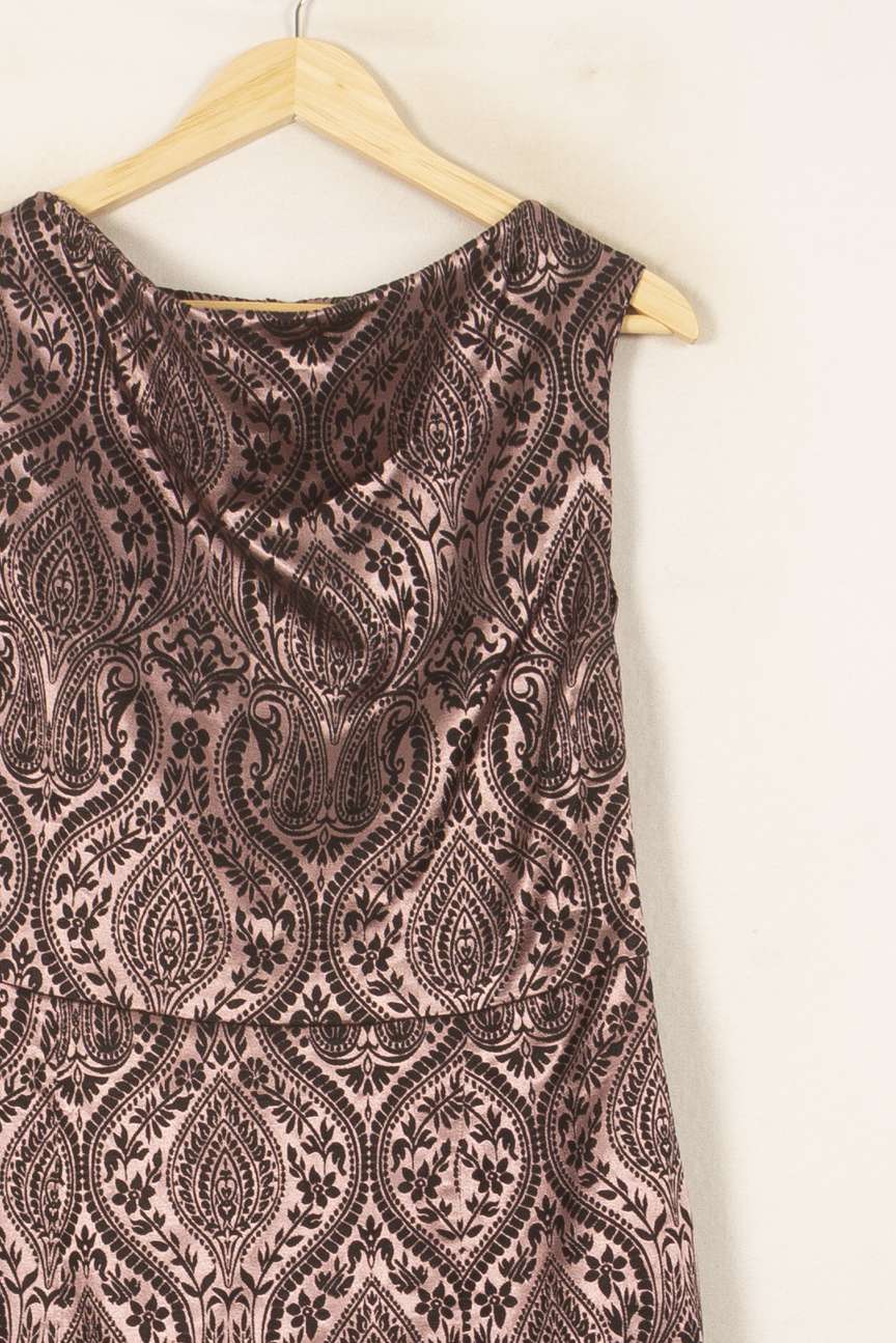 Robe Évasée Rose et Noir - Taille S/36