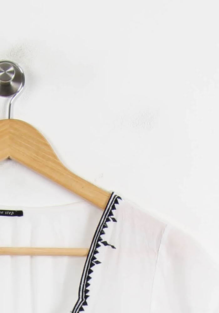 Blouse Blanche et Noire - Taille M/38