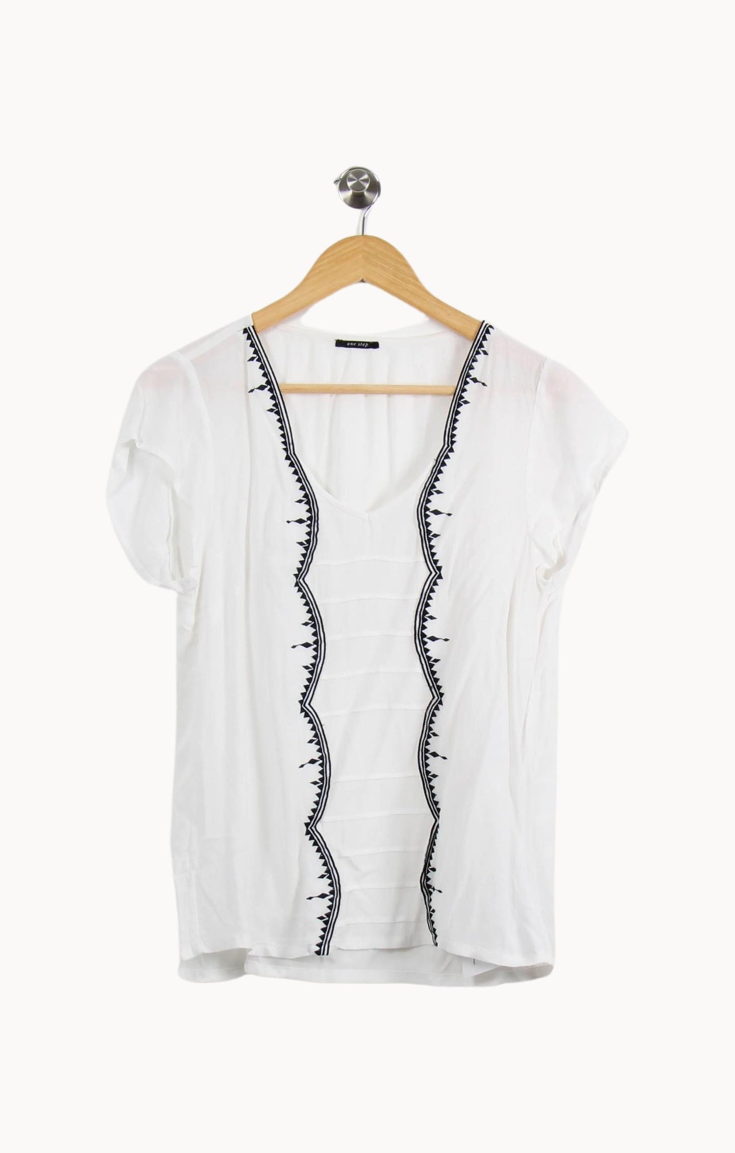 Blouse Blanche et Noire - Taille M/38