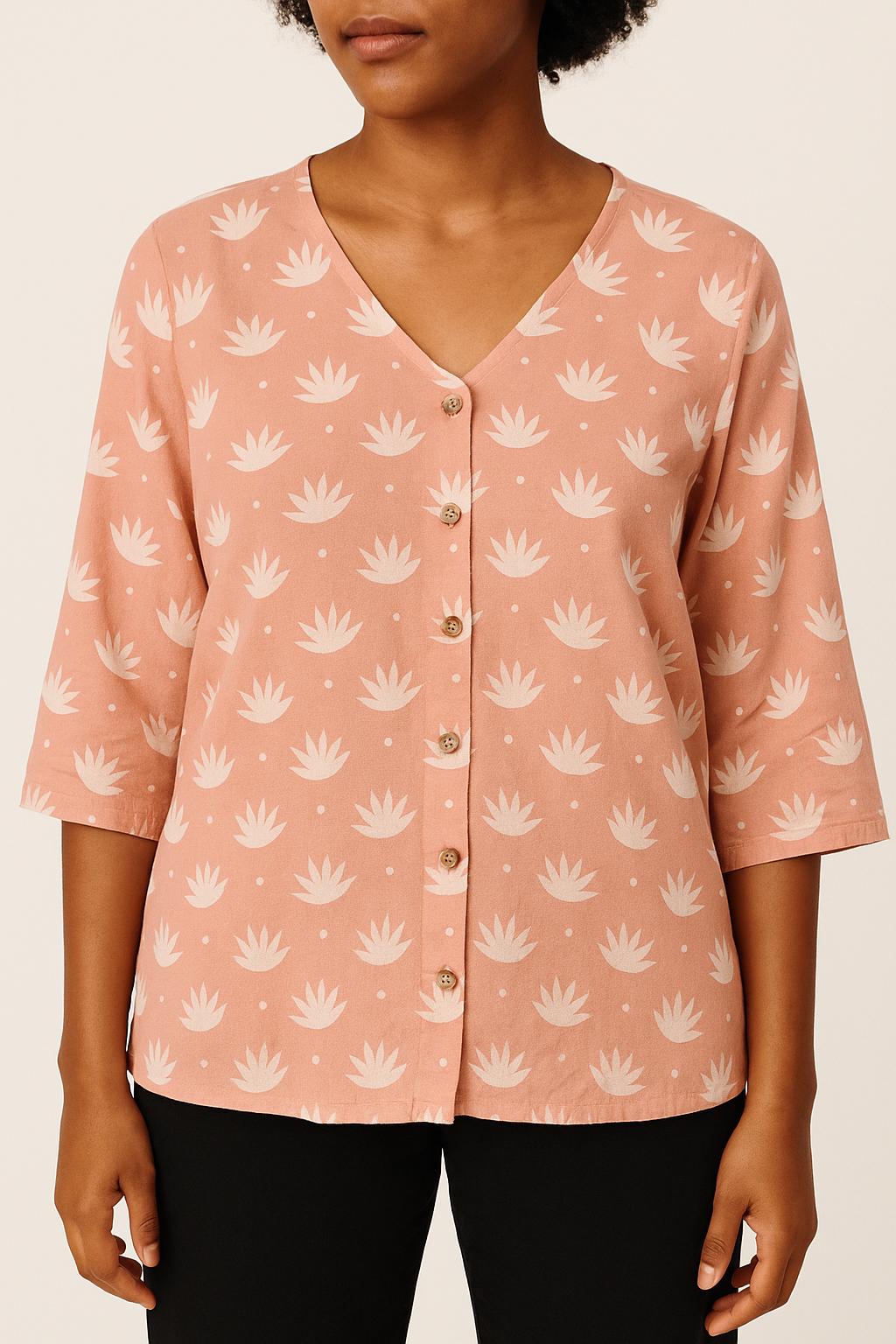 Blouse Rose et Blanche - Taille XL/42