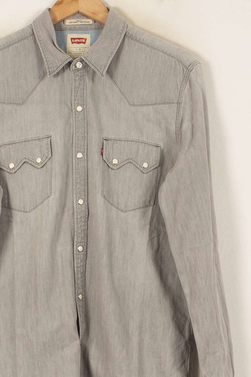 Chemise Western Grise - Taille L/40