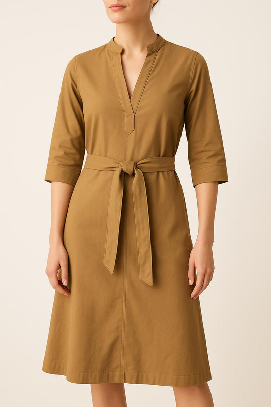 Robe Midi Marron - Taille XS/34