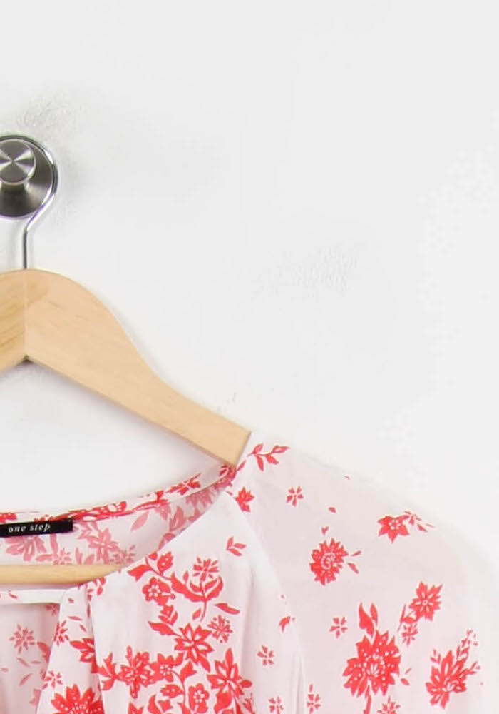 Blouse Blanche et Rouge - Taille M/38