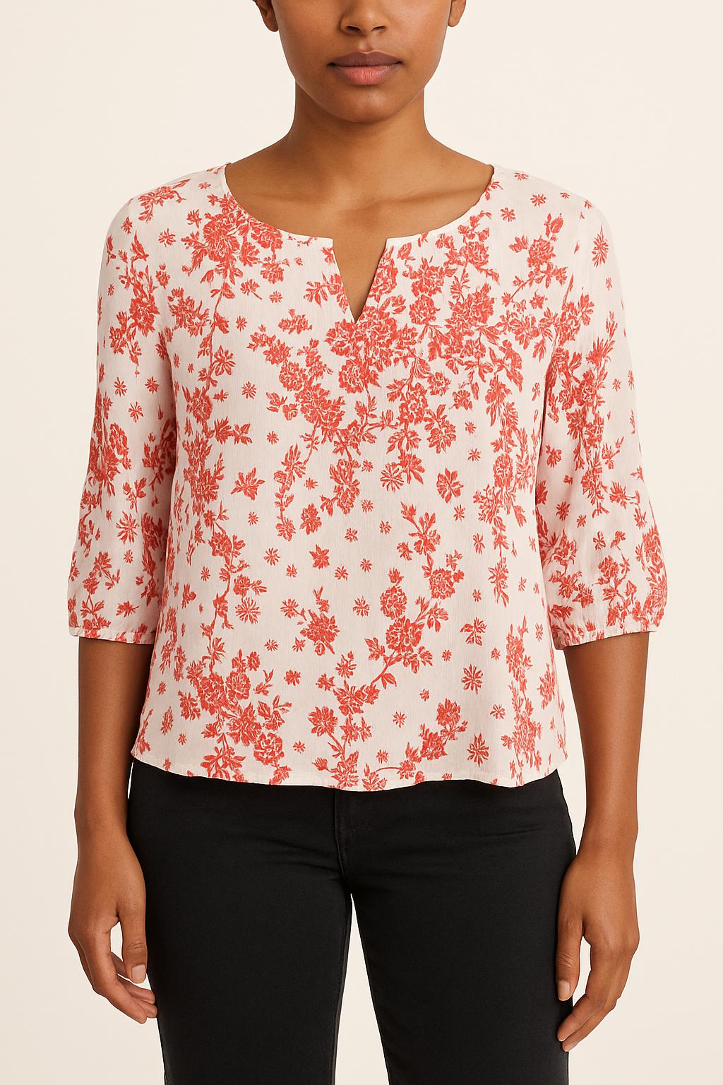 Blouse Blanche et Rouge - Taille M/38