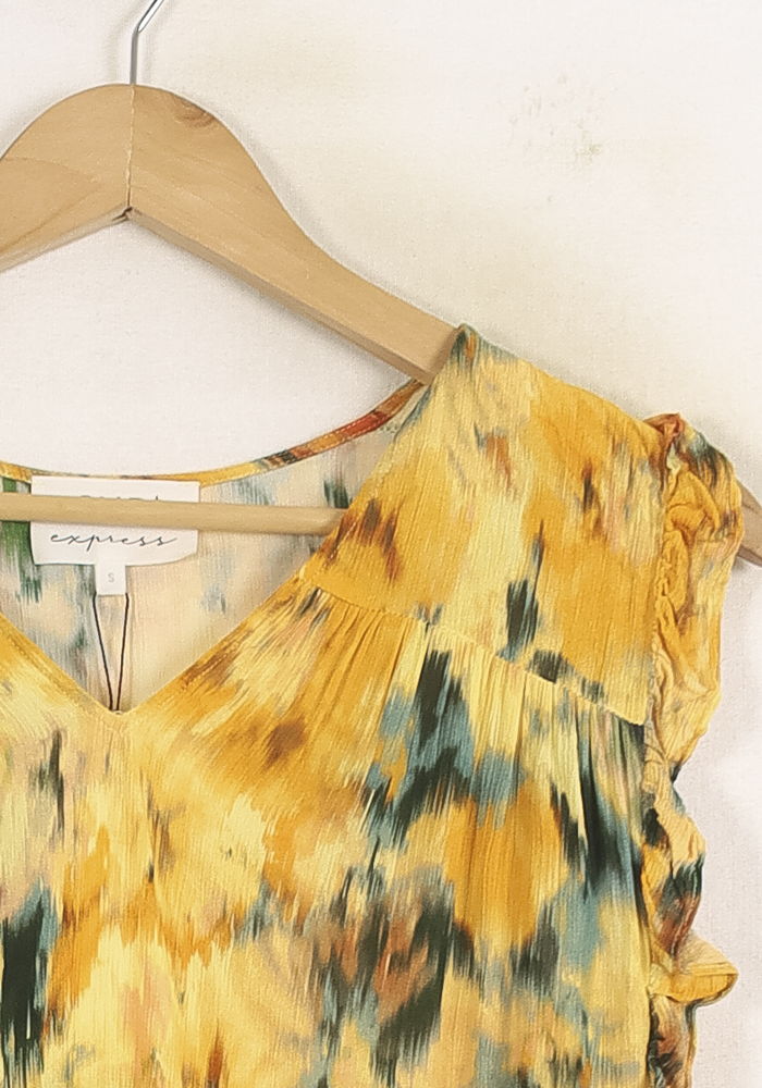 Blouse Jaune et Verte - Taille S/36