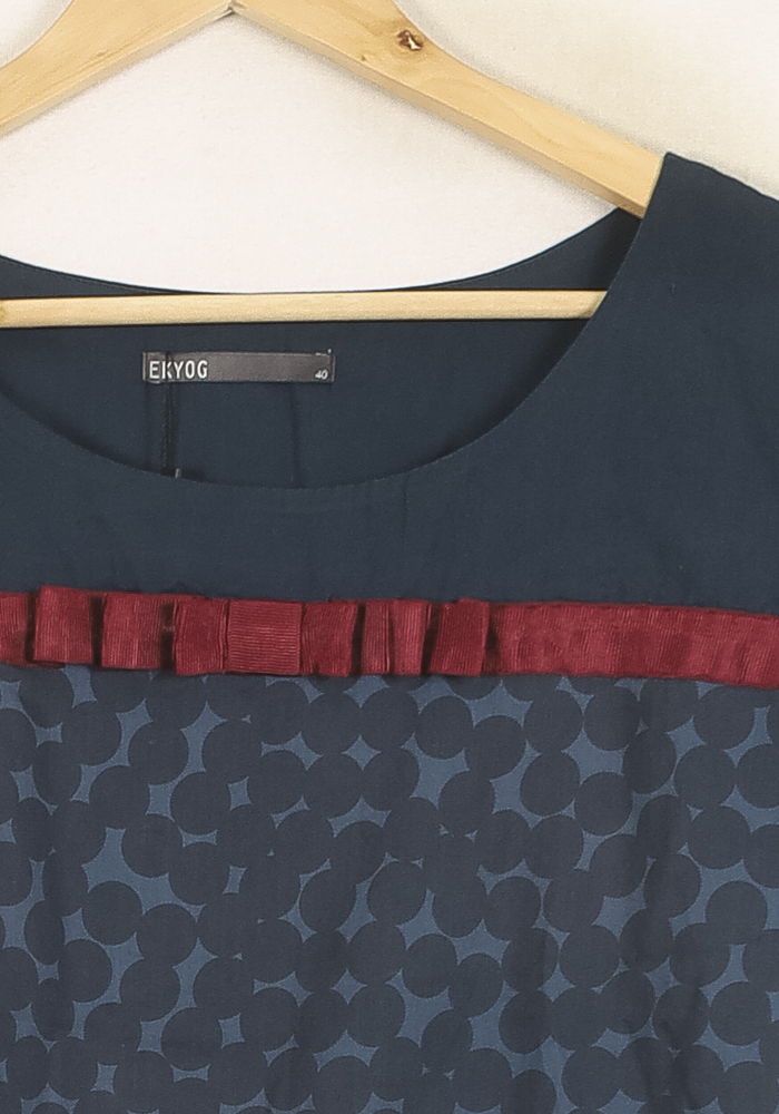 Blouse Bleu et Rouge - Taille L/40