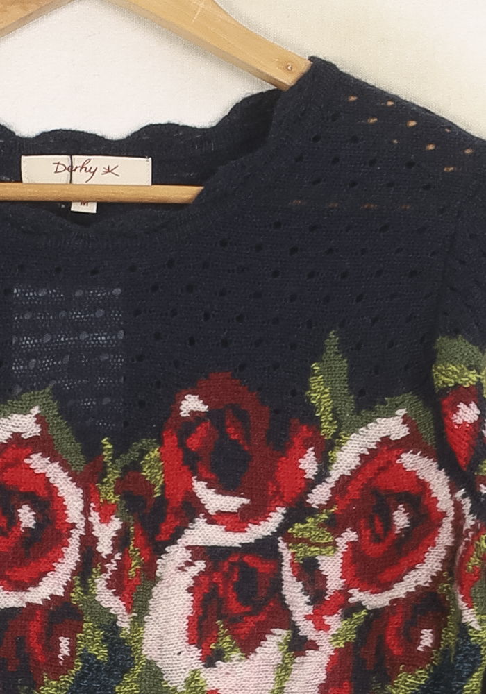 Robe Midi Bleu et Rouge - Taille M/38