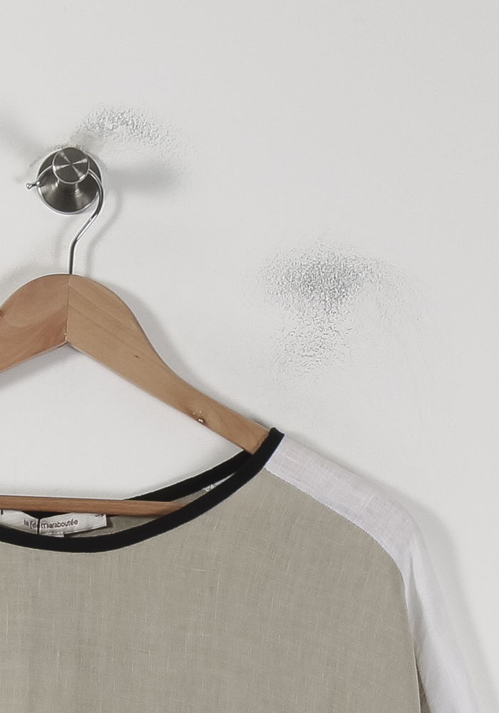 Blouse Beige Noir et Blanc - Taille XL/42