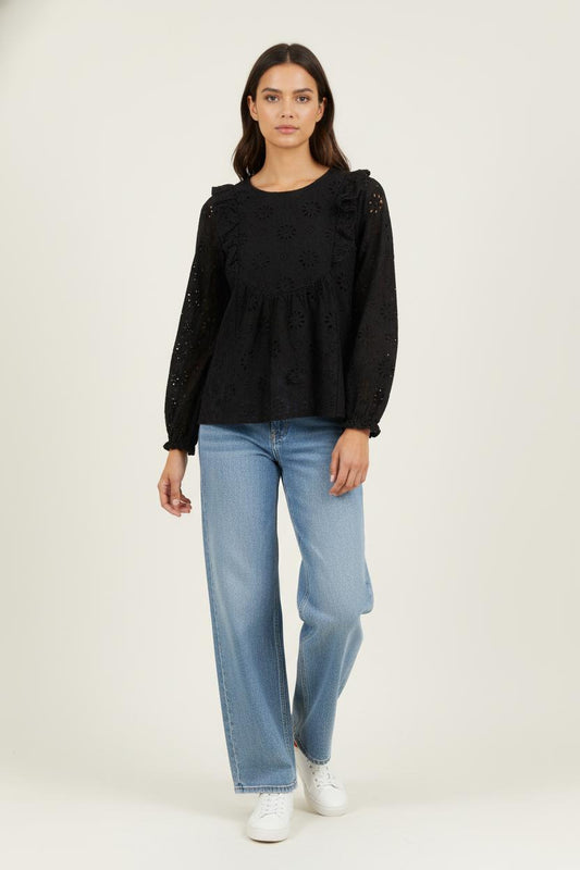 Blouse Noire - Taille S/36