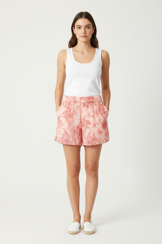 Short Imprimé Rouge - Taille L/40