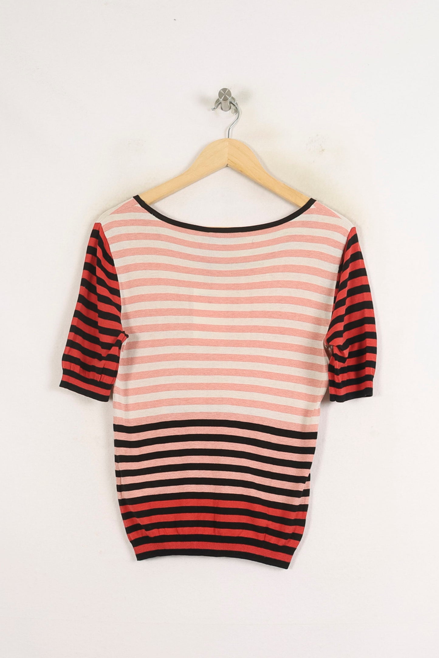 Pull Rayé Rose et Noir - Taille XL/42