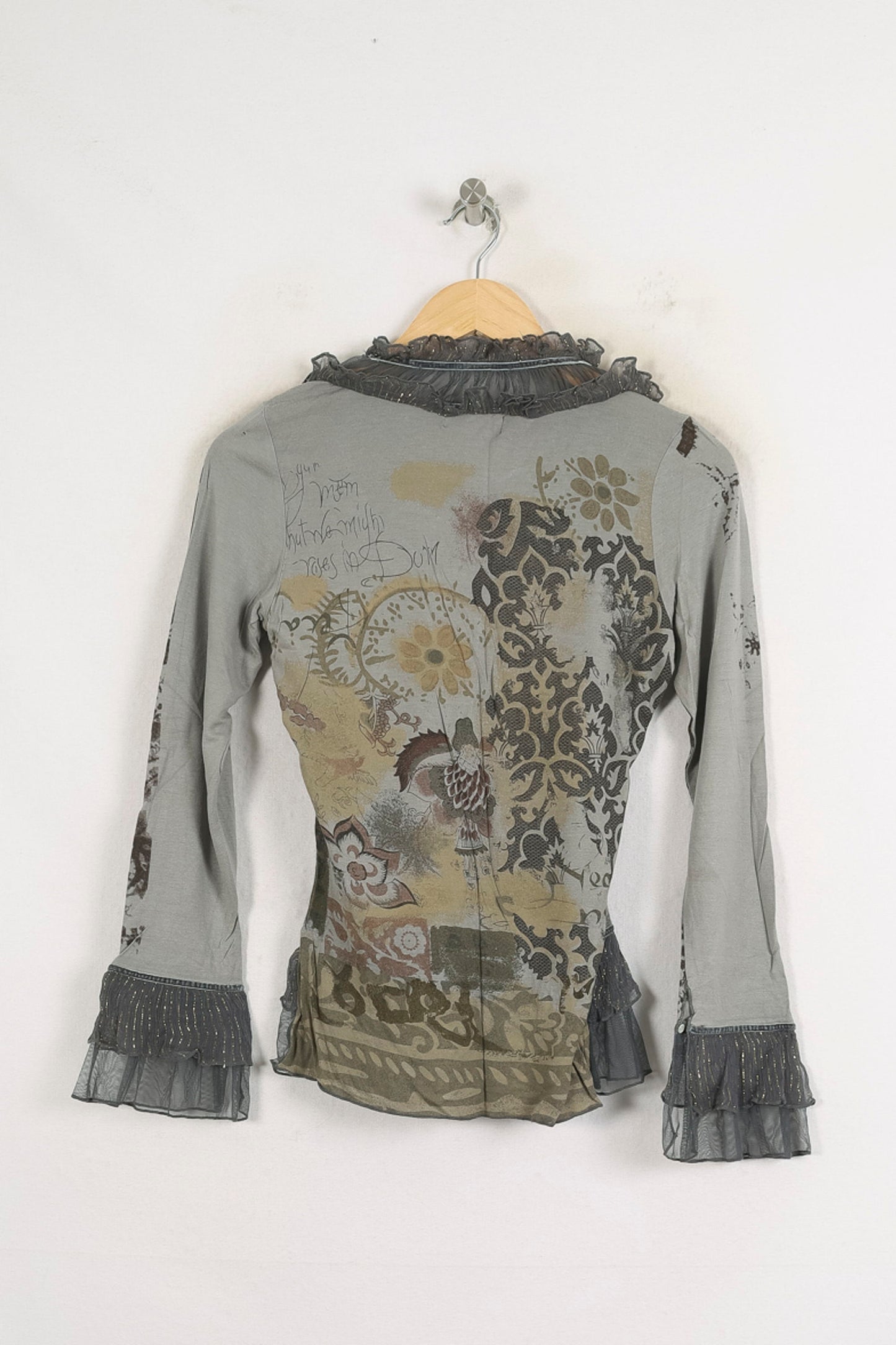 Blouse Grise et Noire - Taille S/36