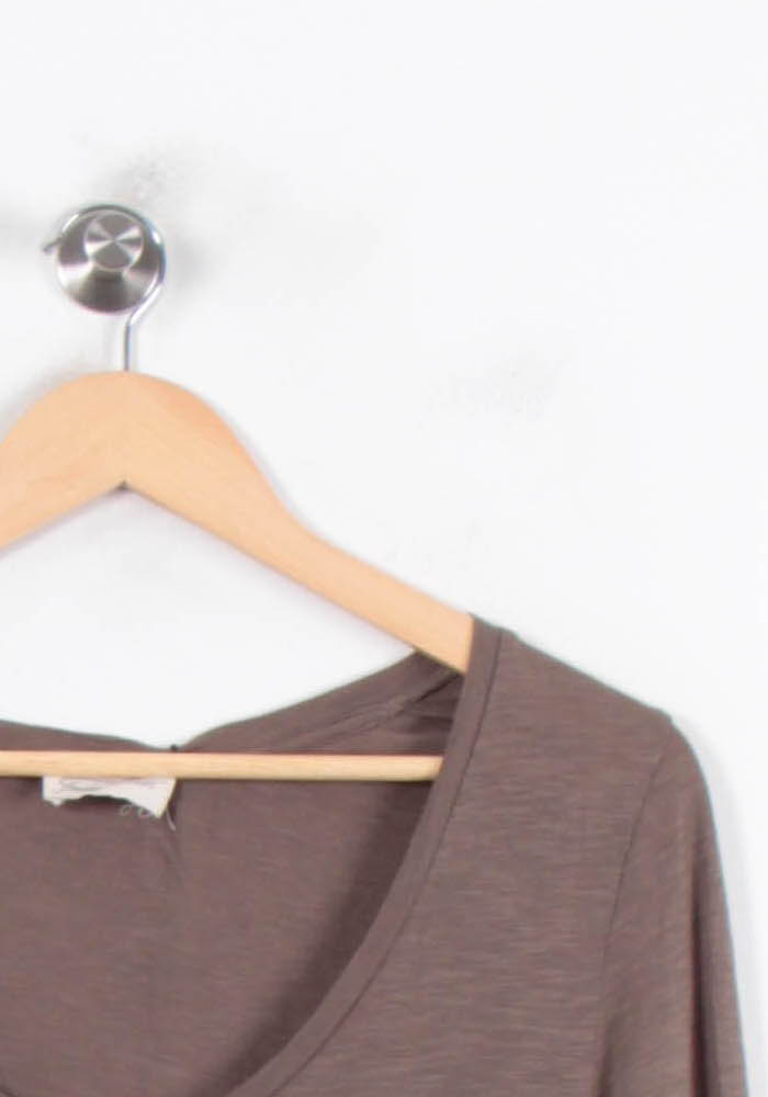 Tee-shirt Manches Longues Marron - Taille S/36