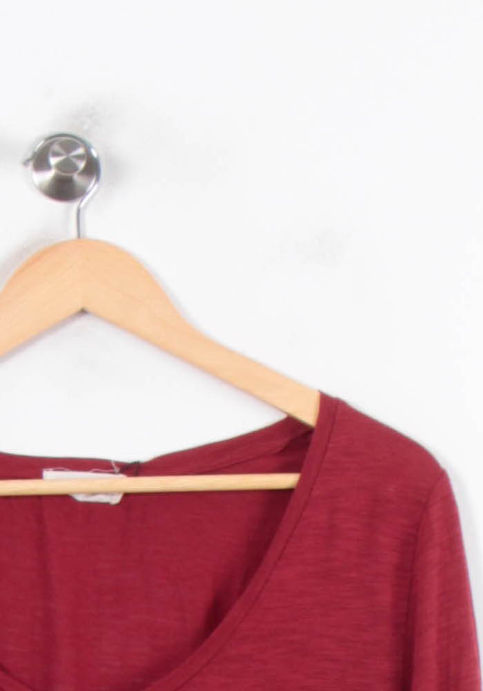 Tee-shirt à Manches Longues Rouge - Taille S/36