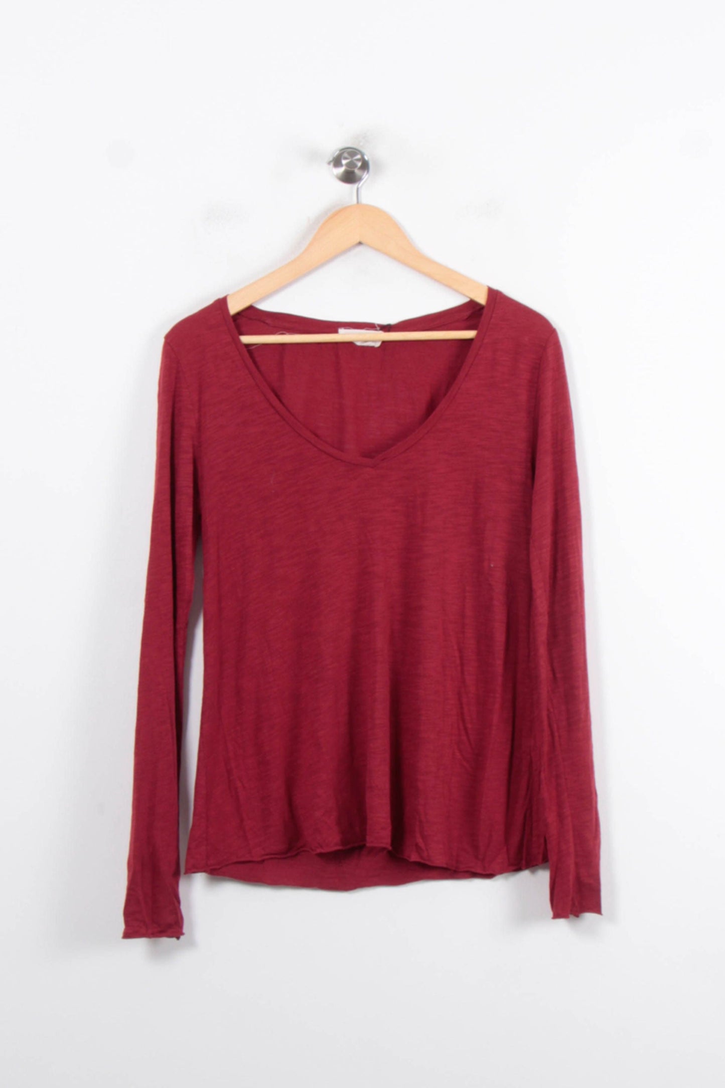 Tee-shirt à Manches Longues Rouge - Taille S/36