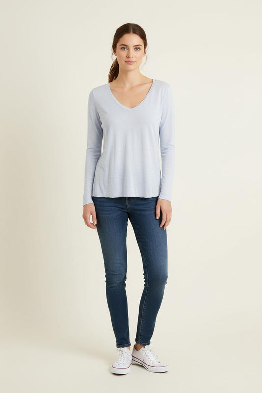 Tee-shirt Manches Longues Bleu - Taille S/36