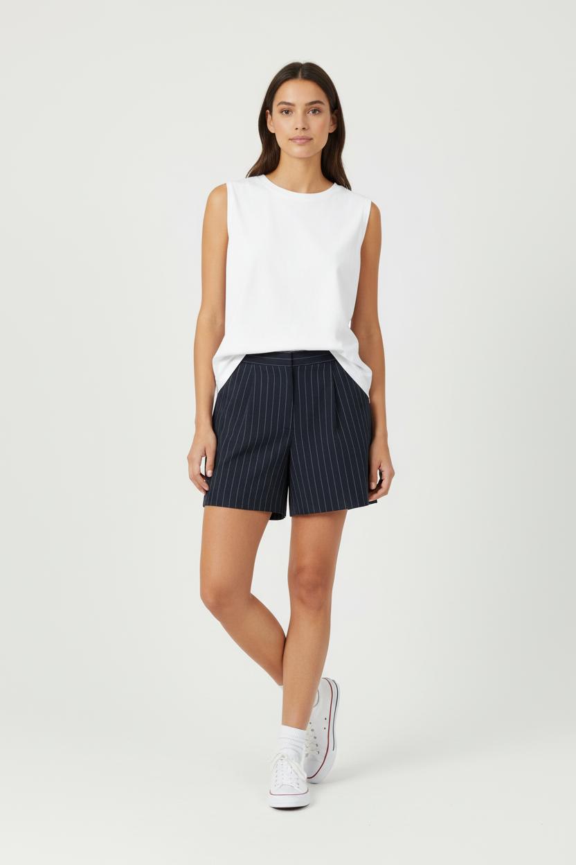 Short Bleu à Rayures - Taille S/36