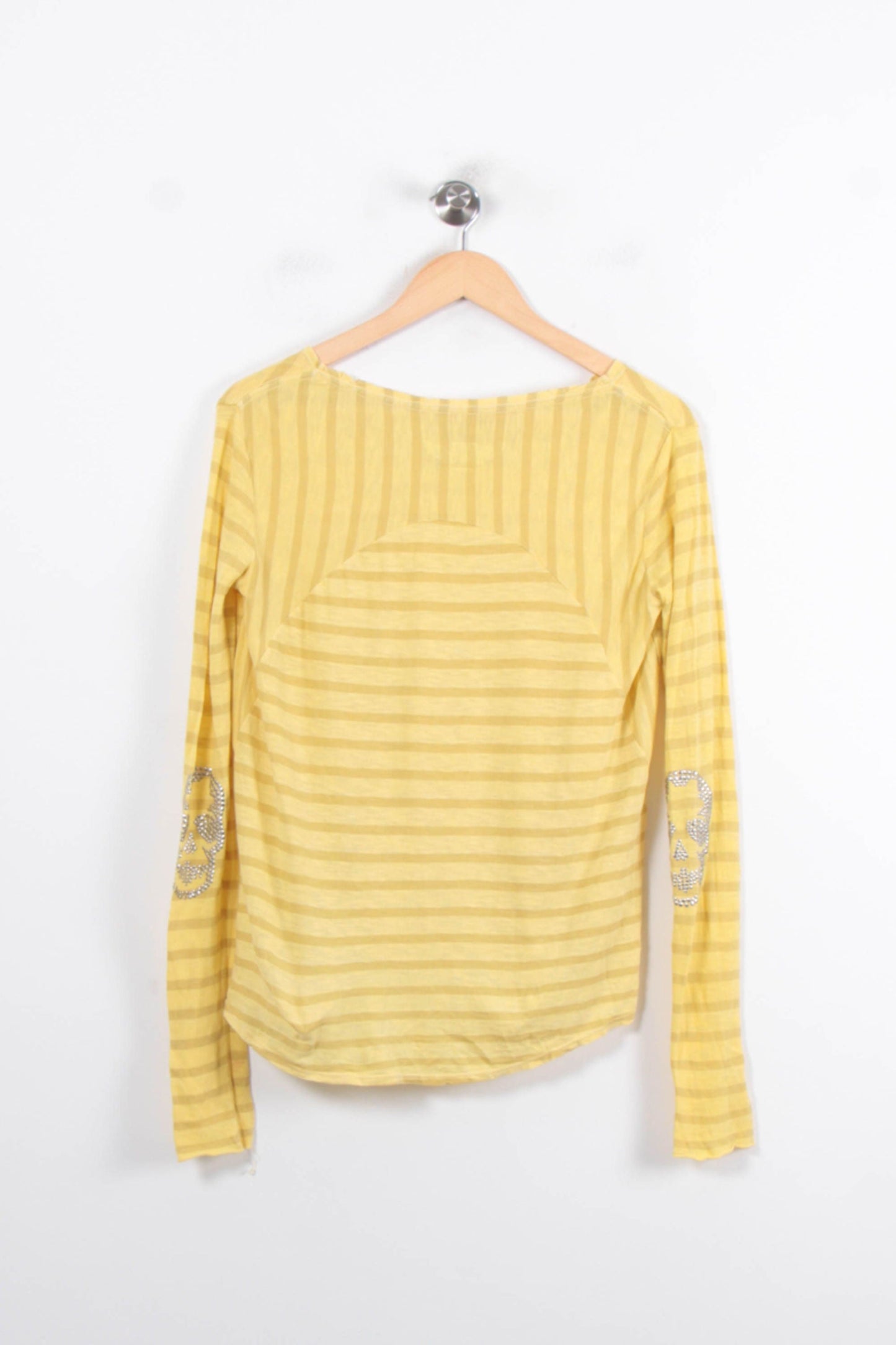 T-shirt manches longues jaune - Taille XS/34