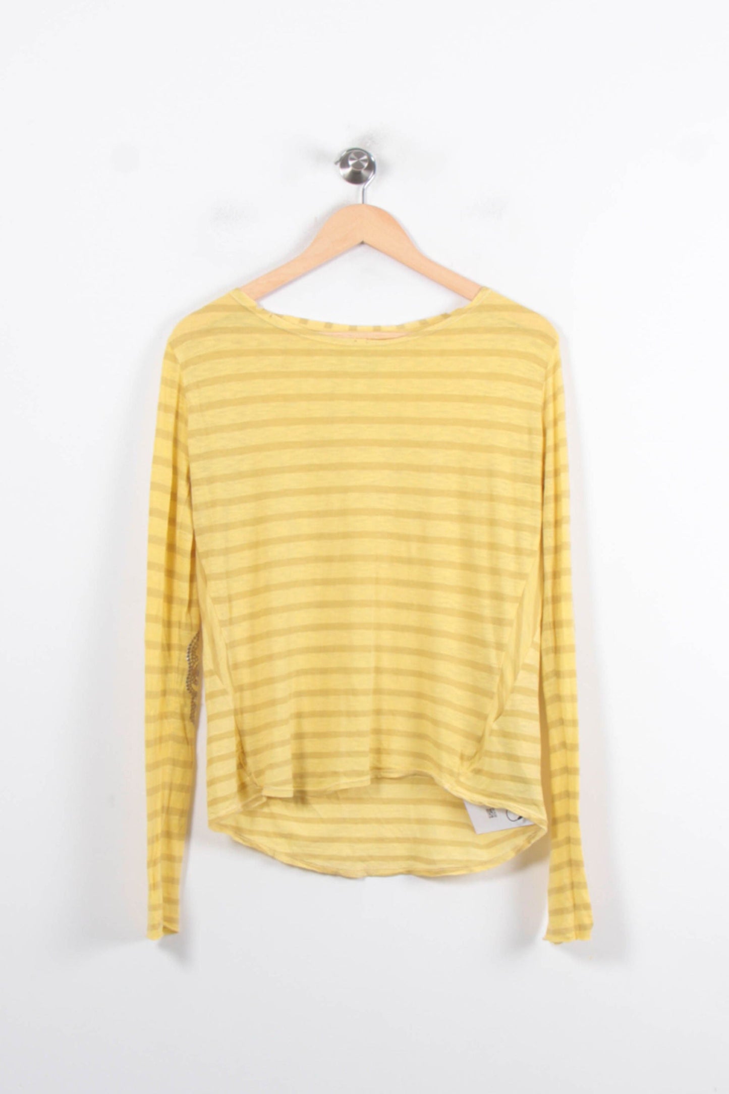 T-shirt manches longues jaune - Taille XS/34