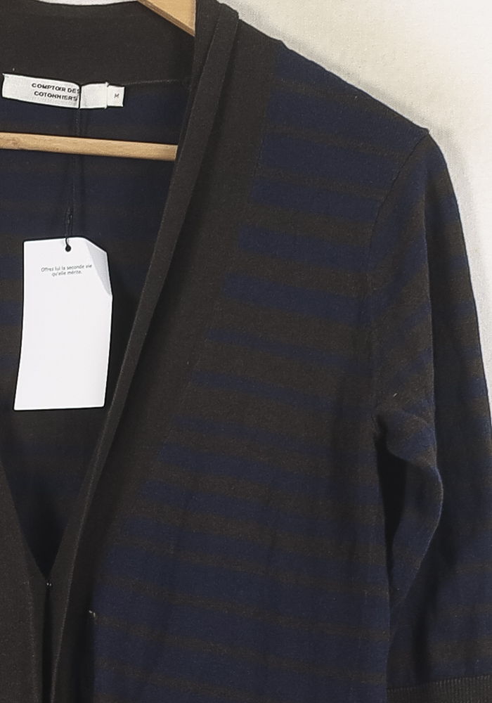 Cardigan Bleu et Marron - Taille M/38