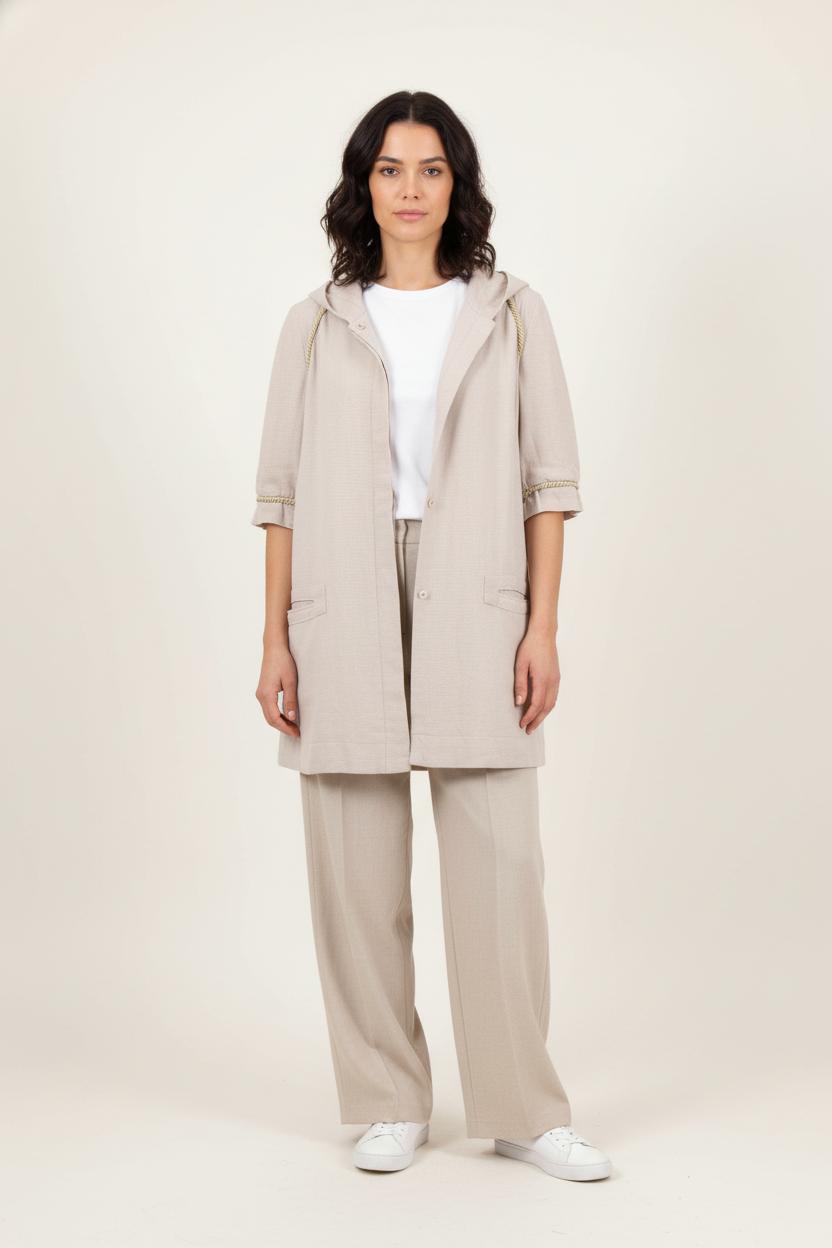 Veste à Capuche Beige - Taille S/36