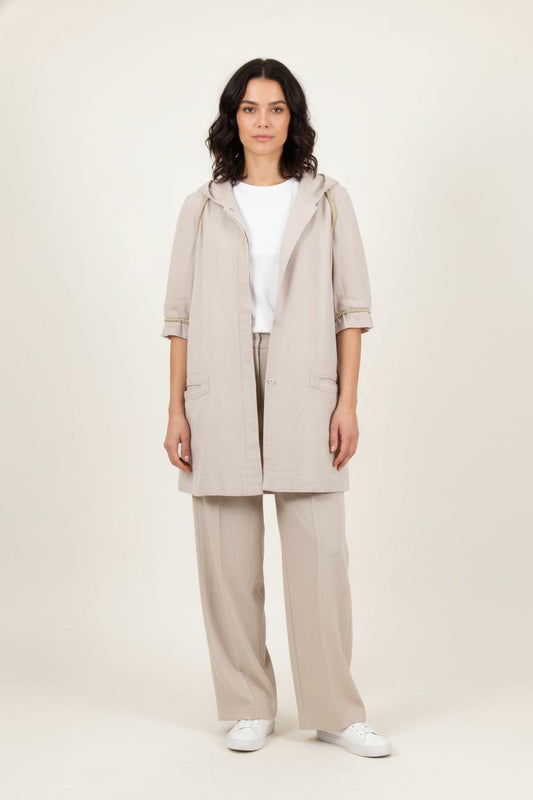 Veste à Capuche Beige - Taille S/36