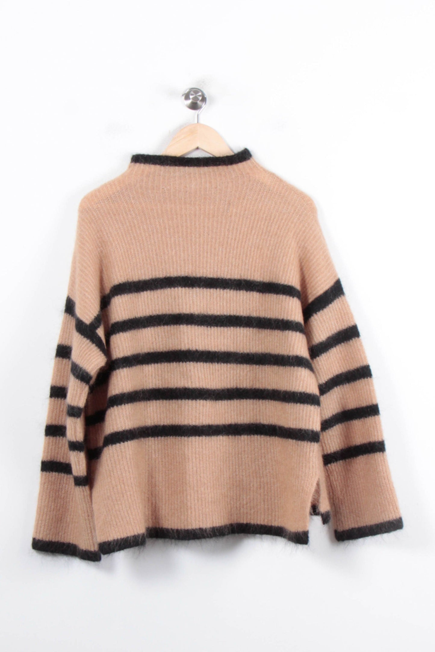Pull Rayé Beige et Noir - Taille L/40