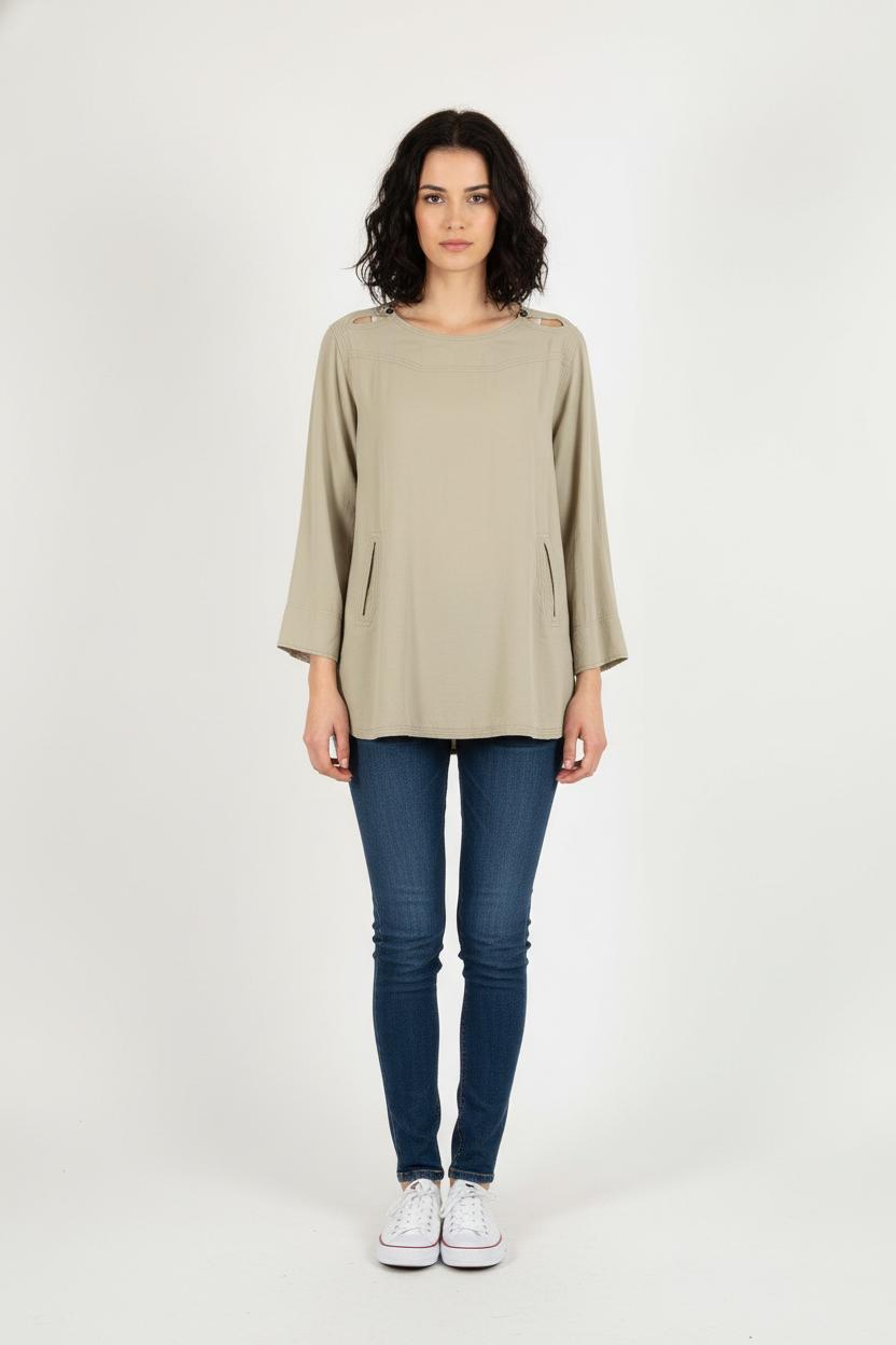 Blouse Beige - Taille M/38