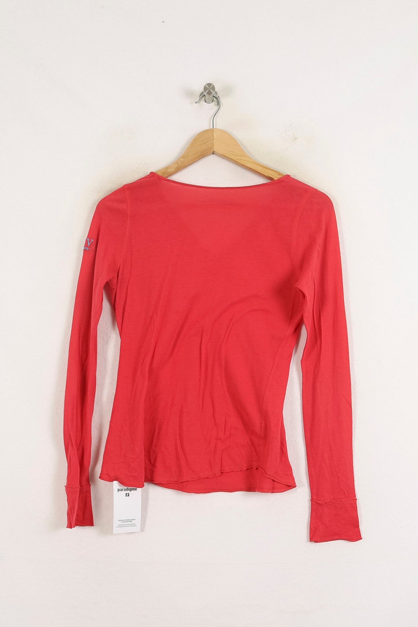 Tee-shirt Manches Longues Rouge - Taille XS/34