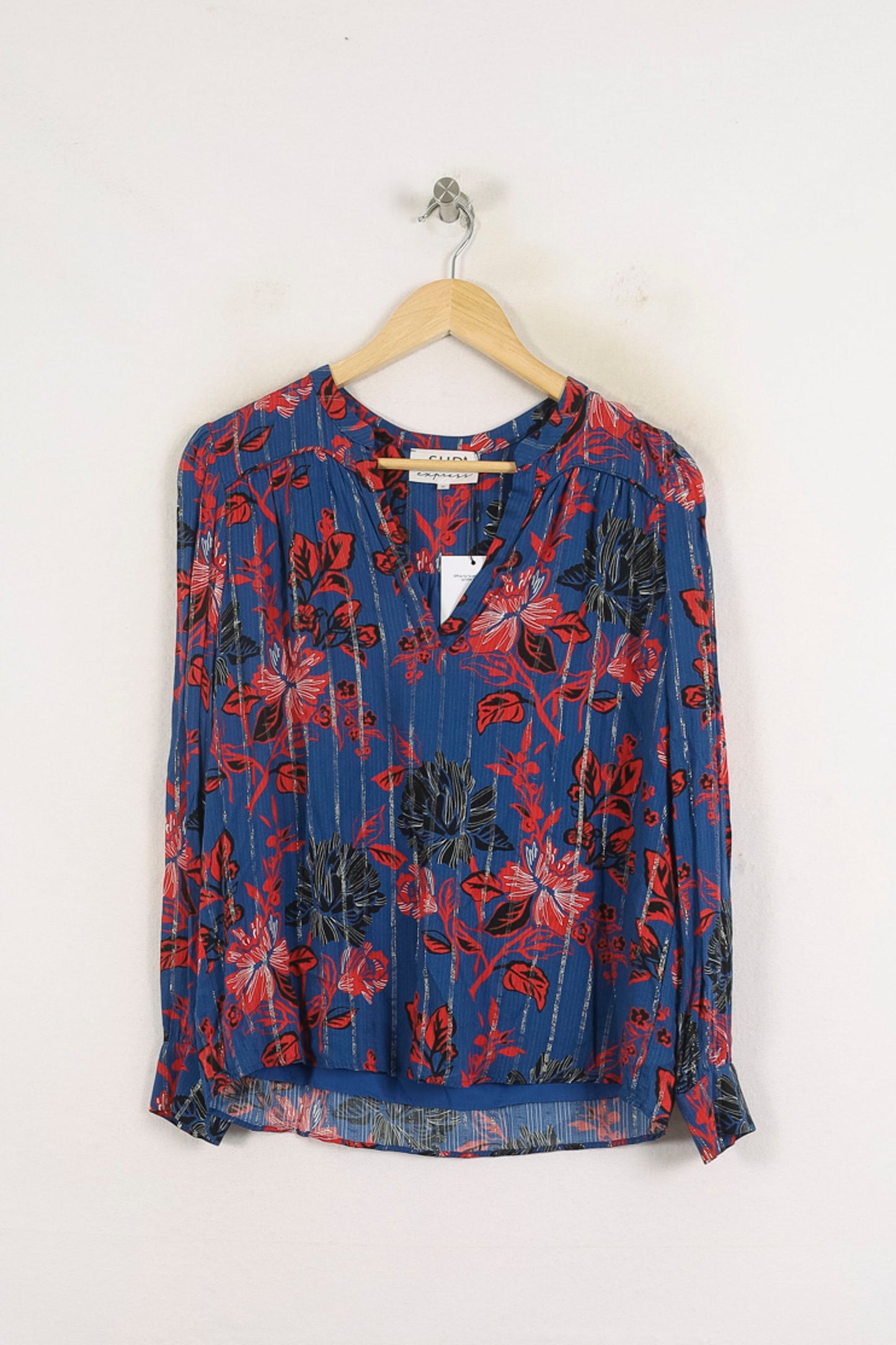 Blouse Bleue et Rouge - Taille M/38