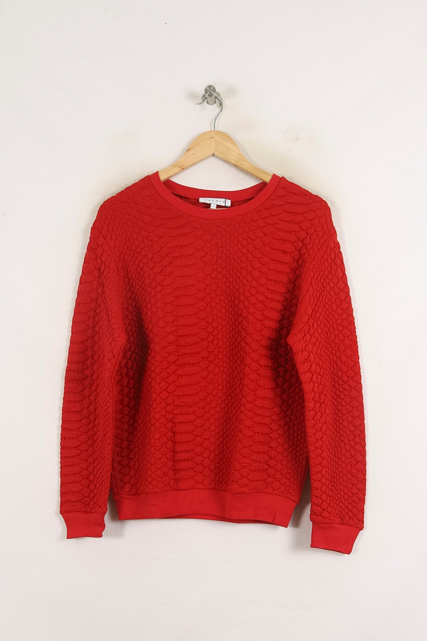 Sweat Texturé Rouge - Taille S/36