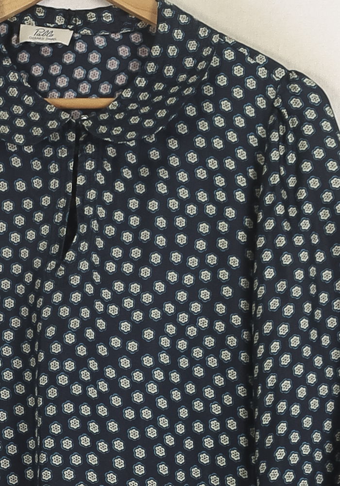 Blouse Noire et Blanche - Taille L/40