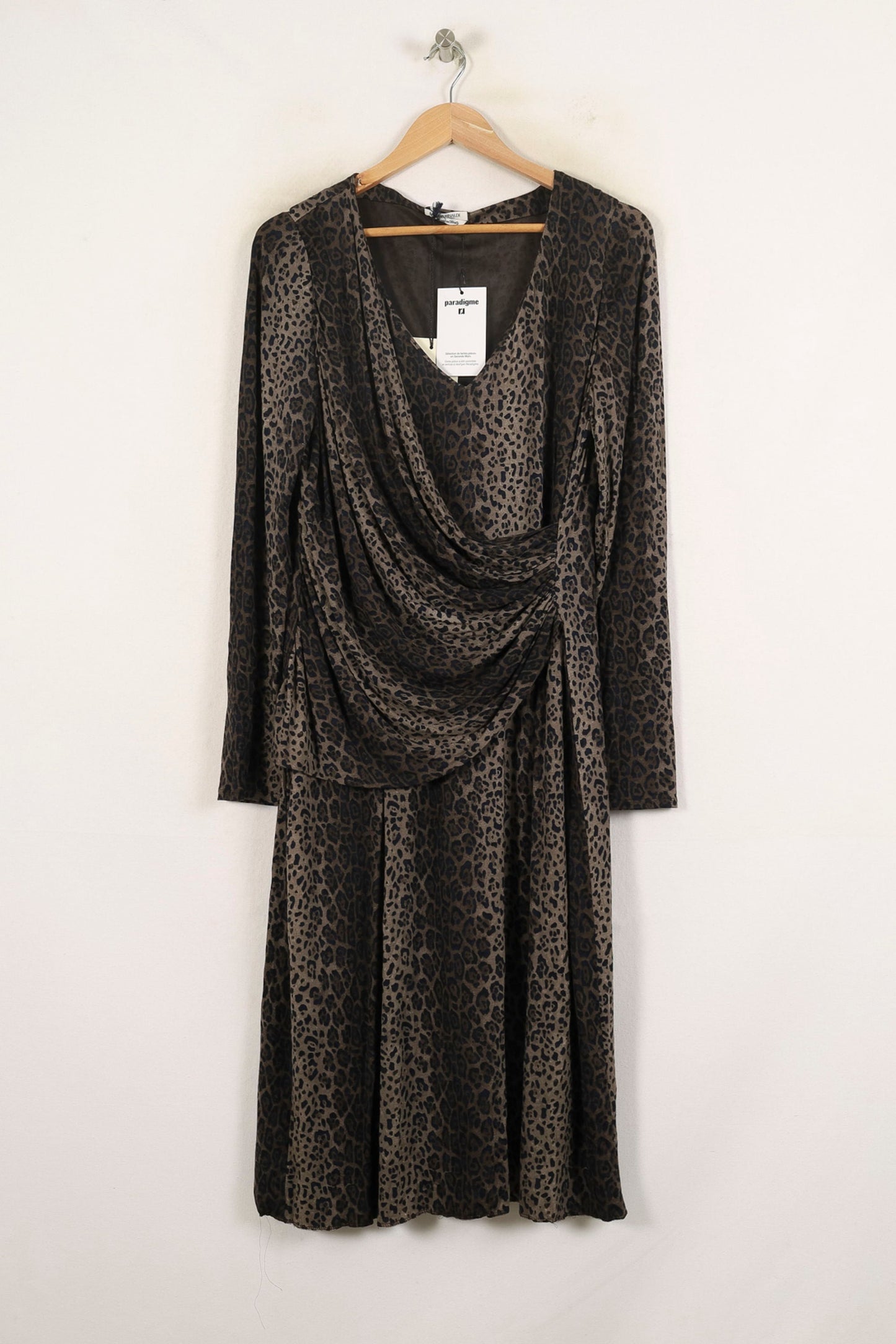 Robe Midi Léopard Marron et Noir - Taille L/40